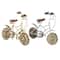 Gold and Silver Metal Vintage Bicycle Sculpture Set